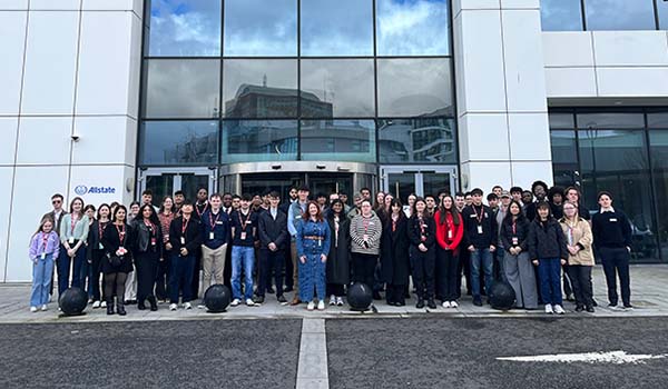 First-year university students studying technology participated in a three-day hybrid programme at Allstate NI. 