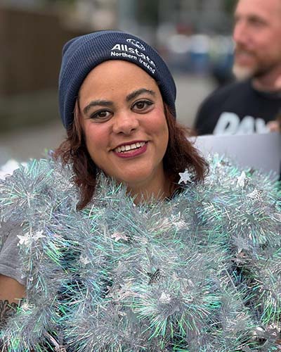 ANI employee walking in the Belfast Pride Parade. 