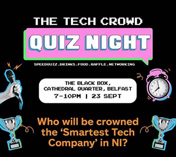 The Tech Crowd, Quiz night at The Black Box, Cathedral Quarter, Belfast on 23 September from 7-10 pm.  