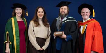 Allstate presented an Ulster University's Distinguished Graduate of the Year award to Sam McBride. 