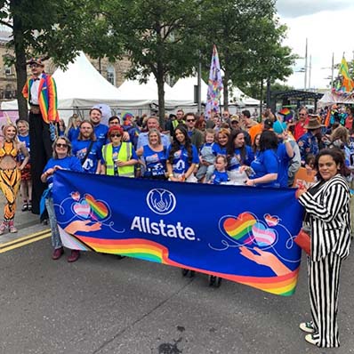 Allstate NI participate in a parade. 
